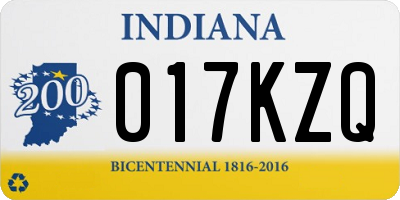 IN license plate 017KZQ