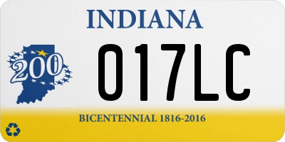 IN license plate 017LC