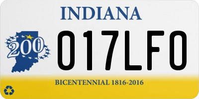 IN license plate 017LFO