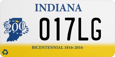 IN license plate 017LG