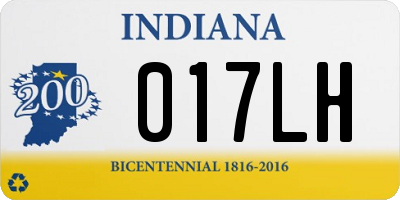 IN license plate 017LH