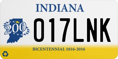 IN license plate 017LNK