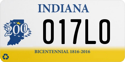 IN license plate 017LO