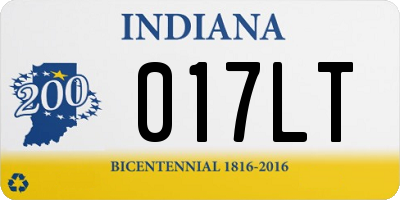 IN license plate 017LT