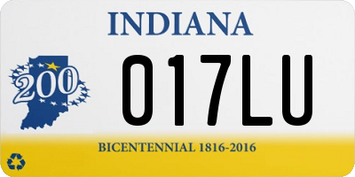 IN license plate 017LU