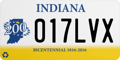 IN license plate 017LVX