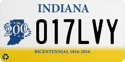 IN license plate 017LVY