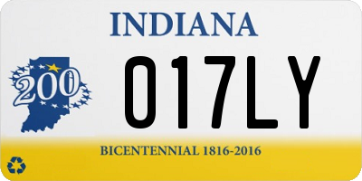 IN license plate 017LY
