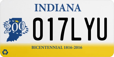IN license plate 017LYU