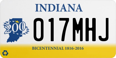IN license plate 017MHJ