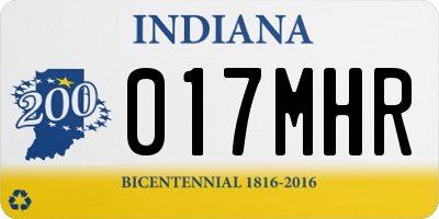 IN license plate 017MHR