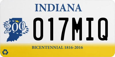 IN license plate 017MIQ