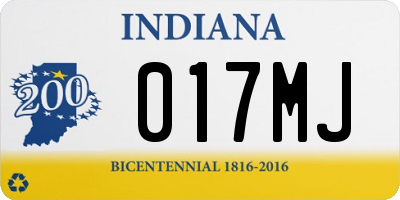 IN license plate 017MJ