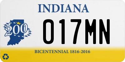 IN license plate 017MN
