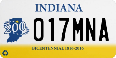 IN license plate 017MNA