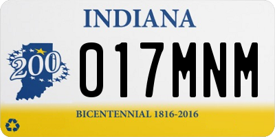 IN license plate 017MNM