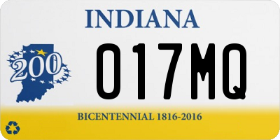 IN license plate 017MQ