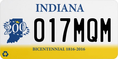 IN license plate 017MQM