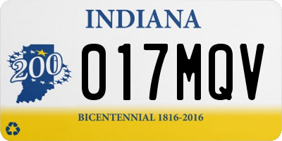 IN license plate 017MQV