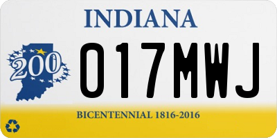 IN license plate 017MWJ