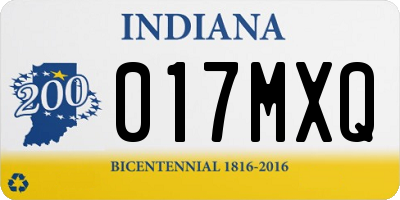 IN license plate 017MXQ