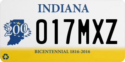 IN license plate 017MXZ