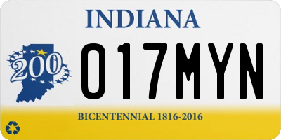IN license plate 017MYN
