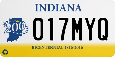 IN license plate 017MYQ