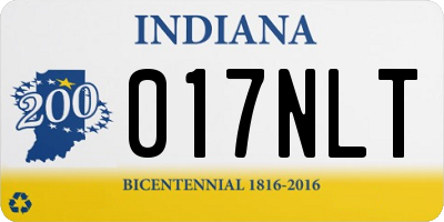 IN license plate 017NLT