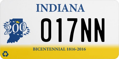 IN license plate 017NN