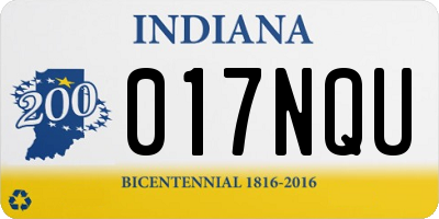 IN license plate 017NQU