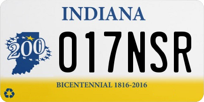 IN license plate 017NSR