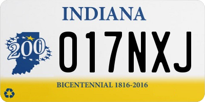 IN license plate 017NXJ