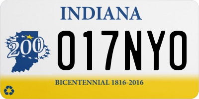 IN license plate 017NYO