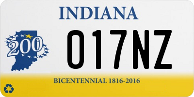 IN license plate 017NZ