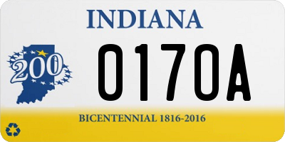 IN license plate 017OA