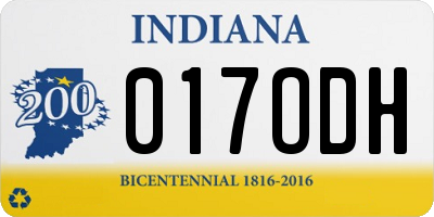 IN license plate 017ODH