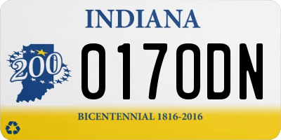IN license plate 017ODN