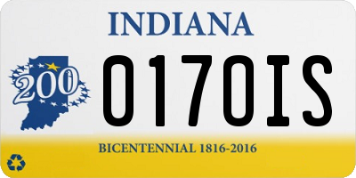 IN license plate 017OIS