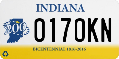 IN license plate 017OKN