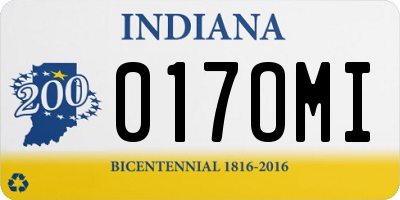 IN license plate 017OMI