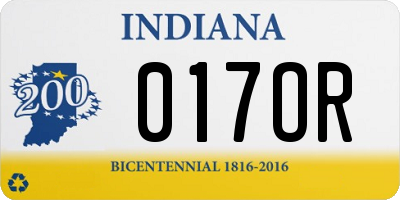 IN license plate 017OR
