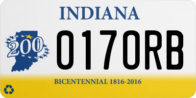 IN license plate 017ORB