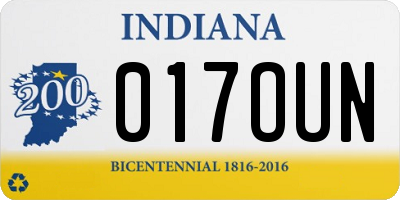 IN license plate 017OUN