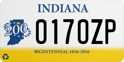 IN license plate 017OZP