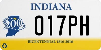 IN license plate 017PH