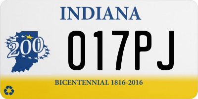 IN license plate 017PJ