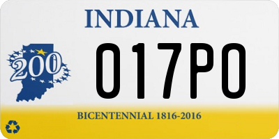 IN license plate 017PO