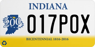IN license plate 017POX