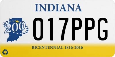 IN license plate 017PPG
